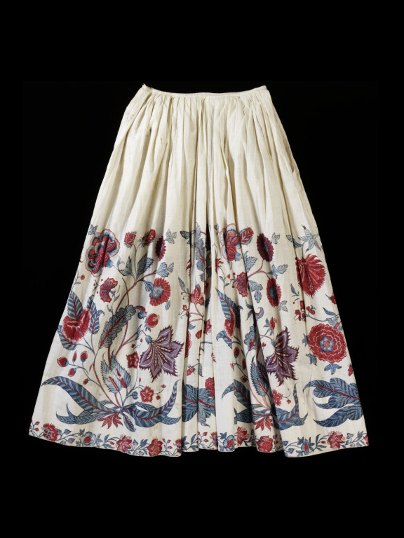 petticoat of painted and dyed cotton chintz