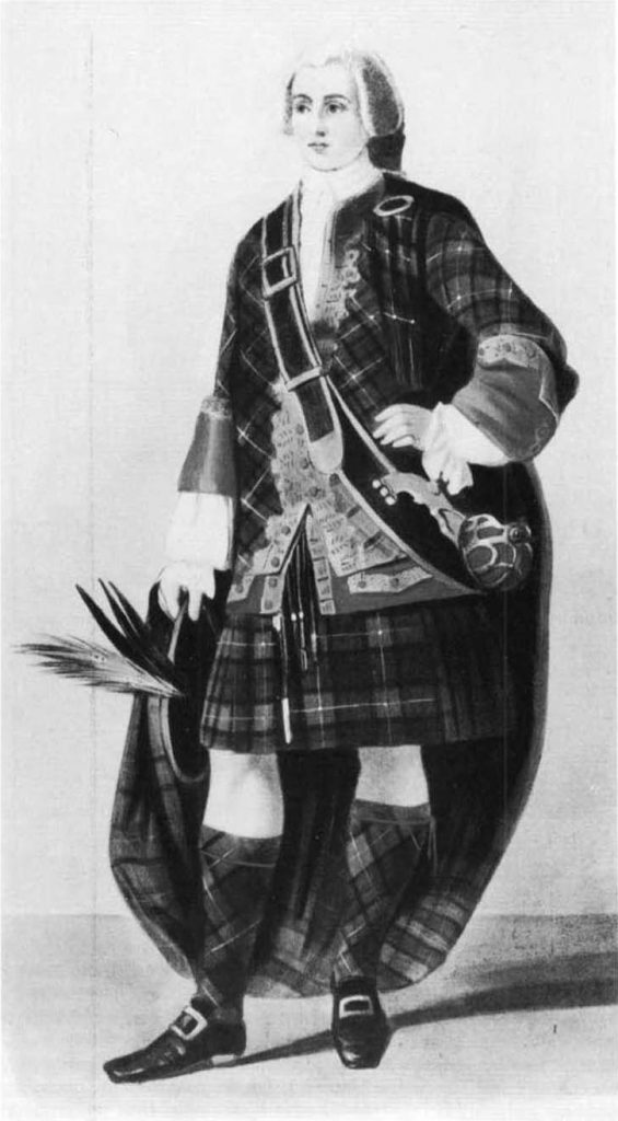 Un officier du clan Forbes (illustration par R. R. McIan, 1845)