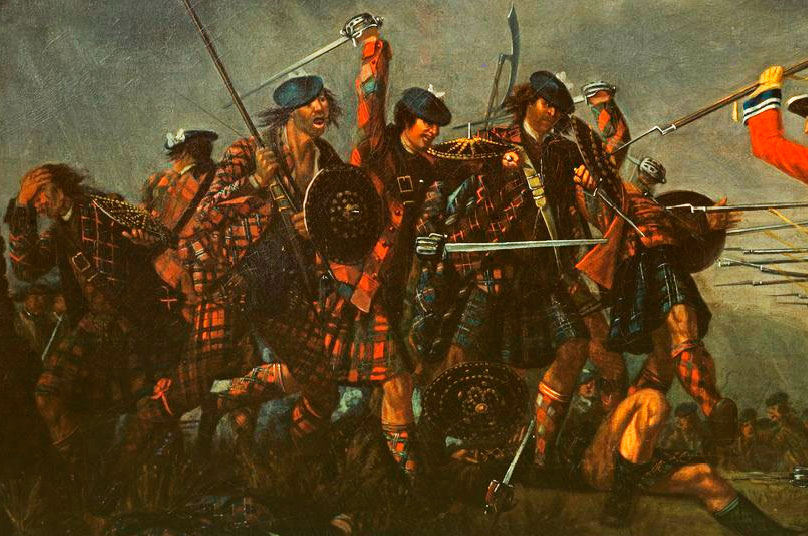"The Battle of Culloden" par David Morier, 1746 - détail de la peinture