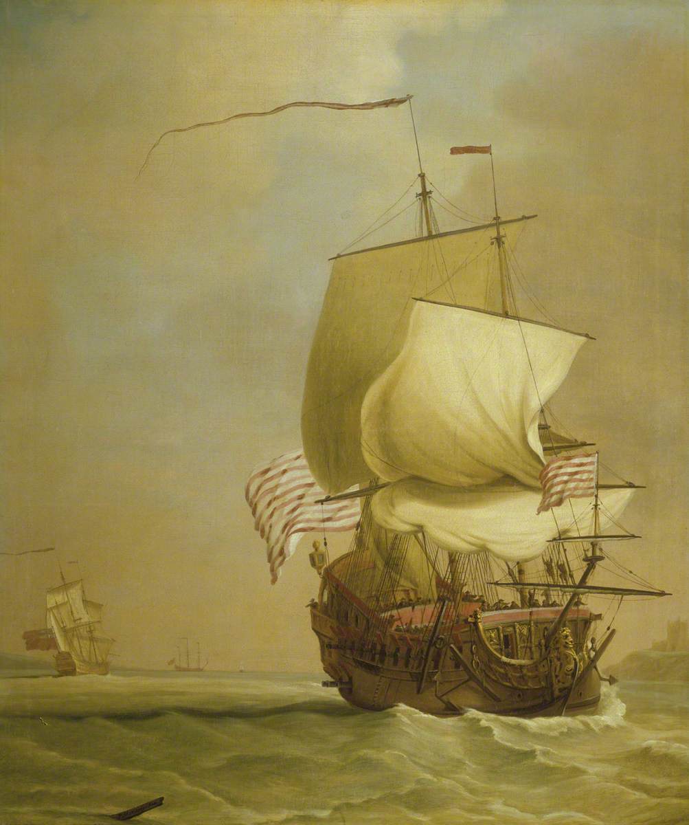 Un navire de l'East India Company, par Peter Monamy, 1720, copyright National Maritime Museum