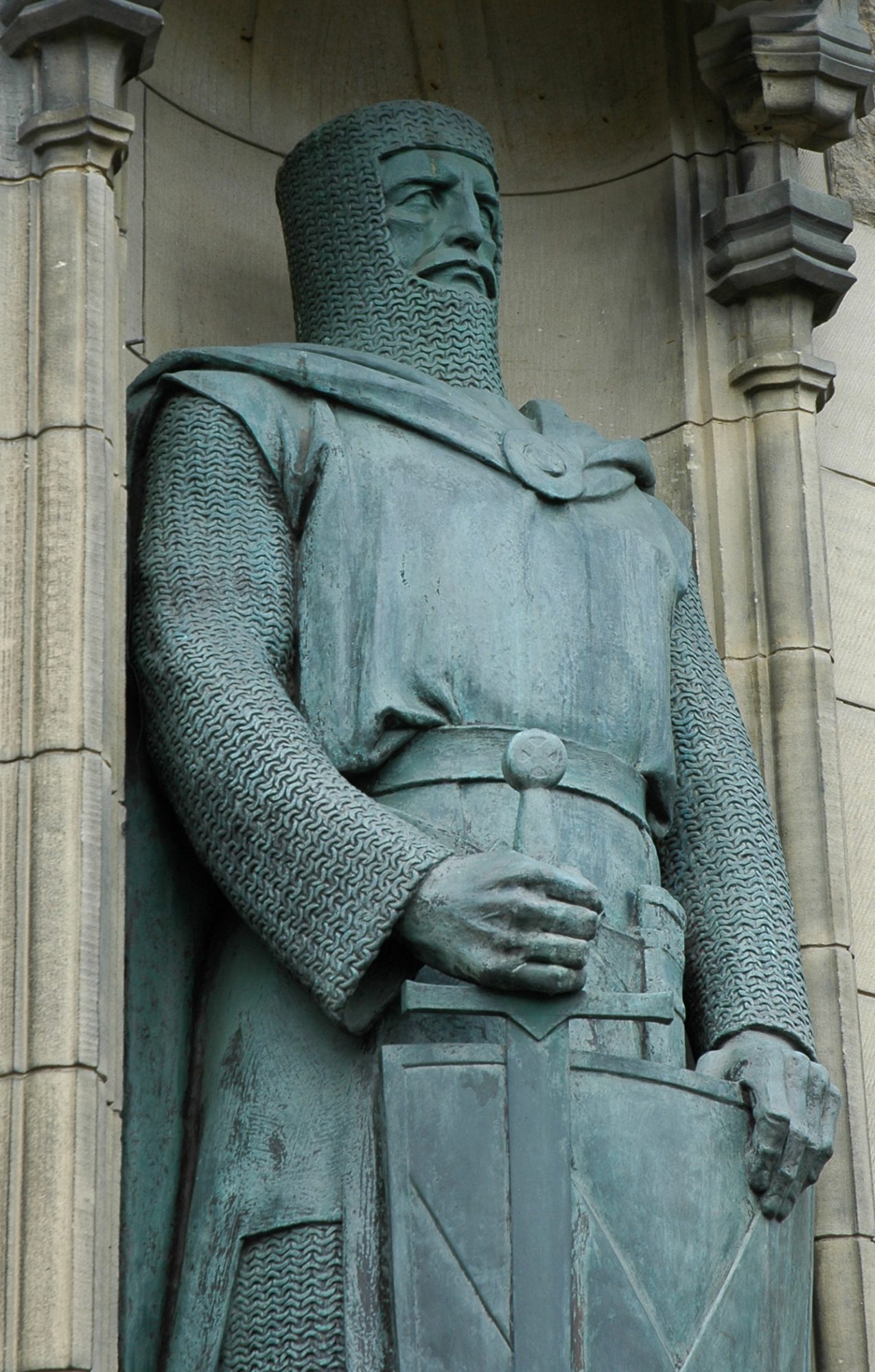 Statue de William Wallace au château d'Édimbourg