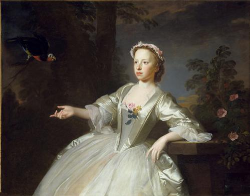 Girl with Parrott, par Allan Ramsay, 1744