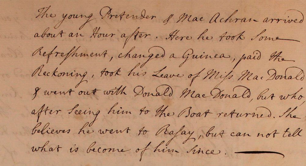Témoignage de Flora MacDonald - juillet 1746 - page 6