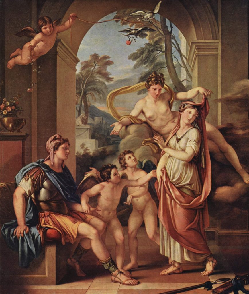 Vénus accordant, à Pâris, Hélène pour épouse par Gavin Hamilton (1782-84)