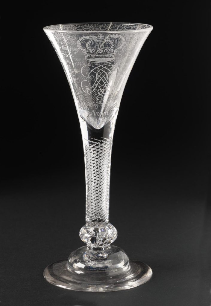 Verre jacobite - 1720-1750 - ref. H.MEN 92 - National Museum of Scotland