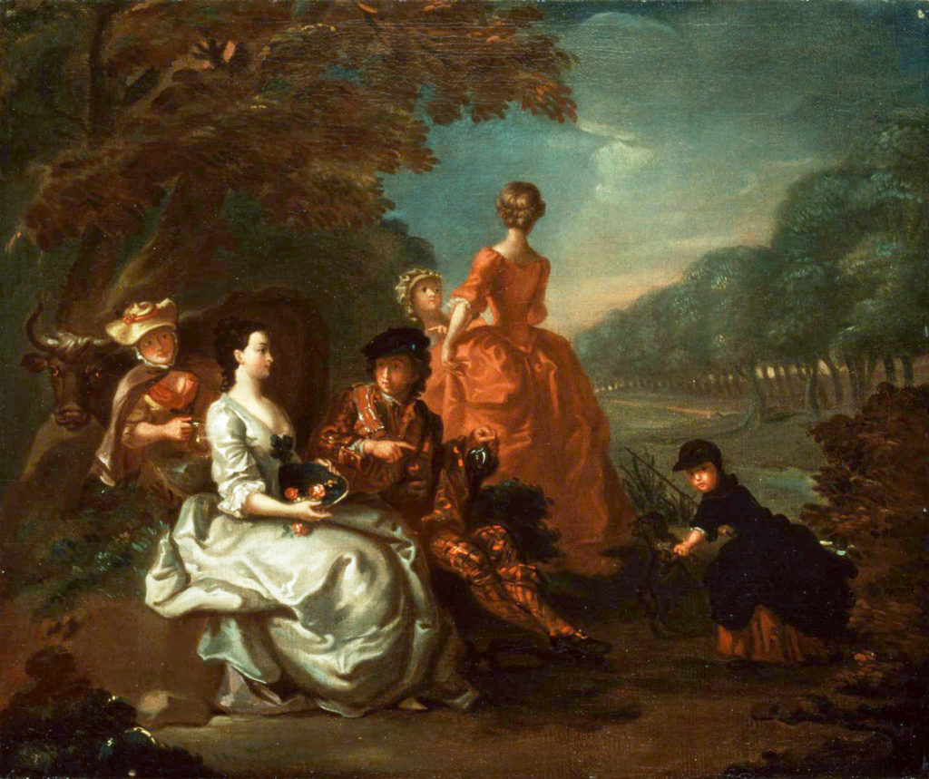 Peter John van Reysschoot (1702-1772), A Jacobite Group in St James Park, vers 1735-45