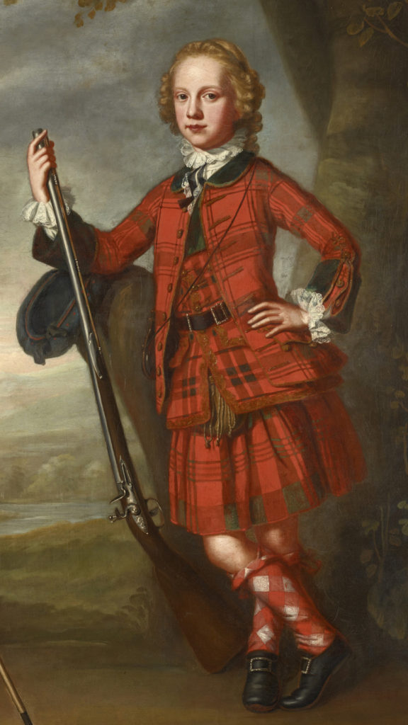 Un jeune noble portant probablement un philabeg - James et Alexander MacDonald, par William Mosman, vers 1749 - Ref. PG 2127 National Galleries of Scotland